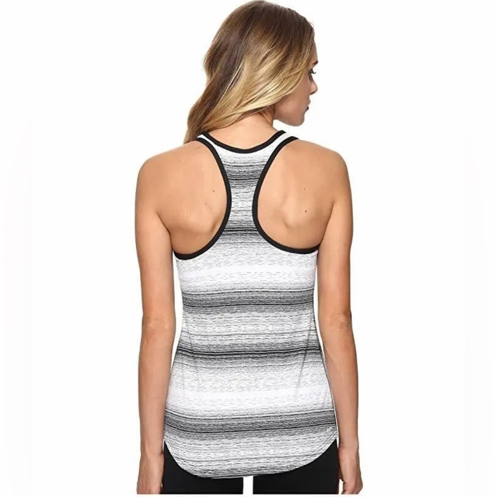 NEW Balance Layer Tank Top Sport Work Out Top Black White Stripe 2XL - Picture 3 of 4